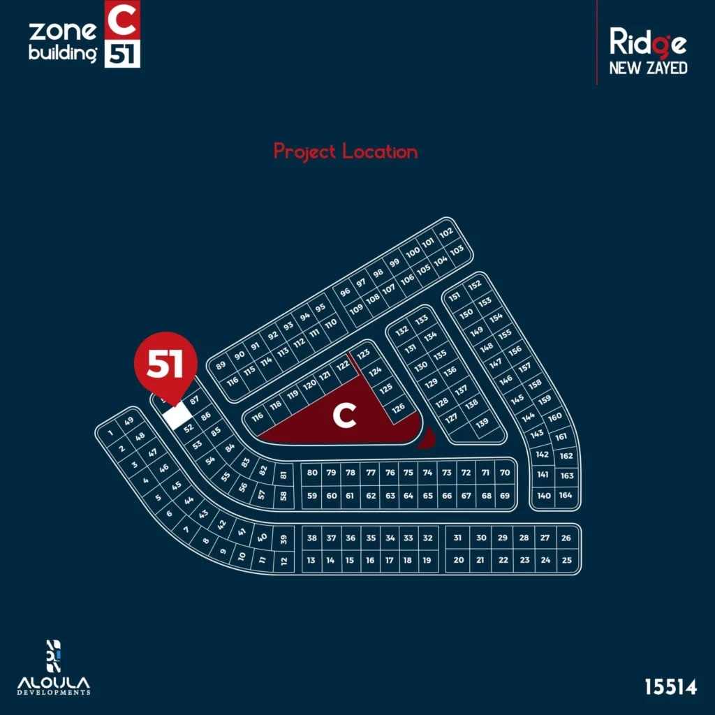 وحدة سكنية في بلوك C51 بمشروع ريدج نيو زايد