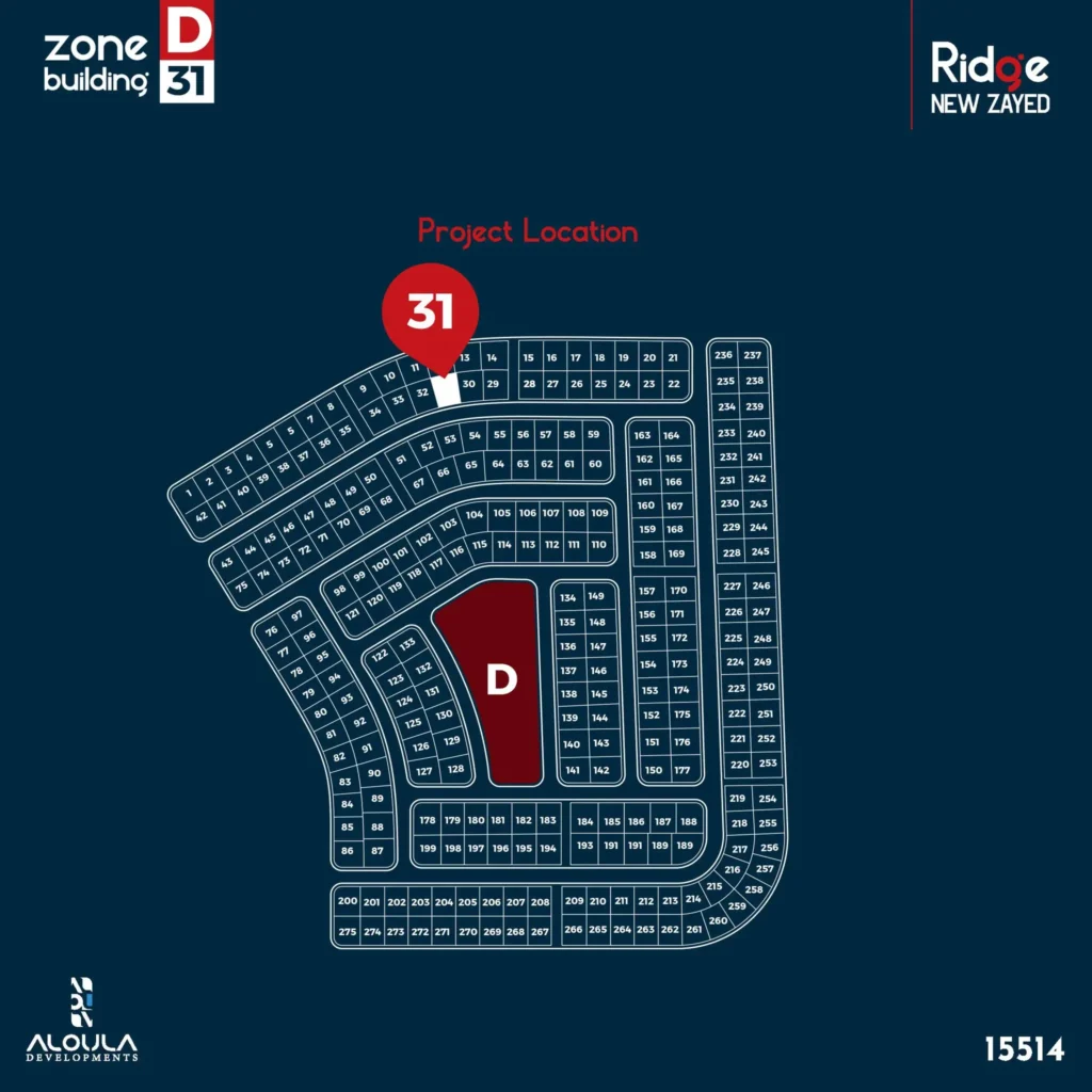 وحدة سكنية في بلوك D31 بمشروع ريدج نيو زايد